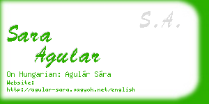 sara agular business card