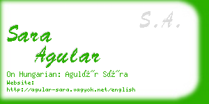 sara agular business card